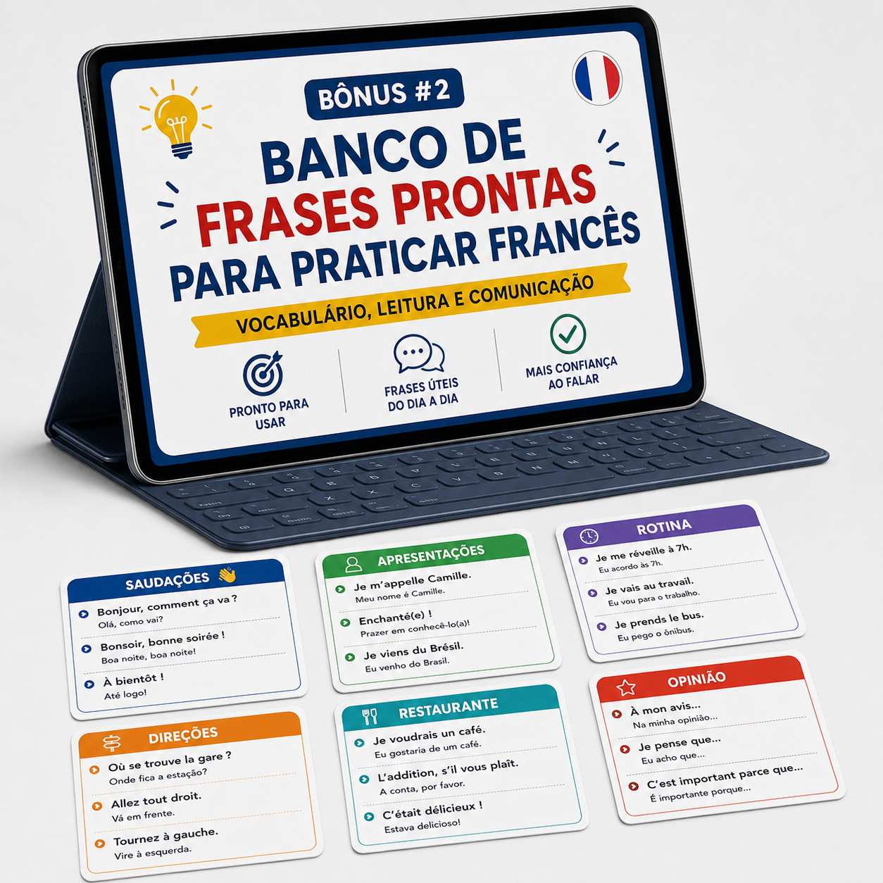 Bônus #2: BANCO DE FRASES PRONTAS PARA PRATICAR FRANCÊS