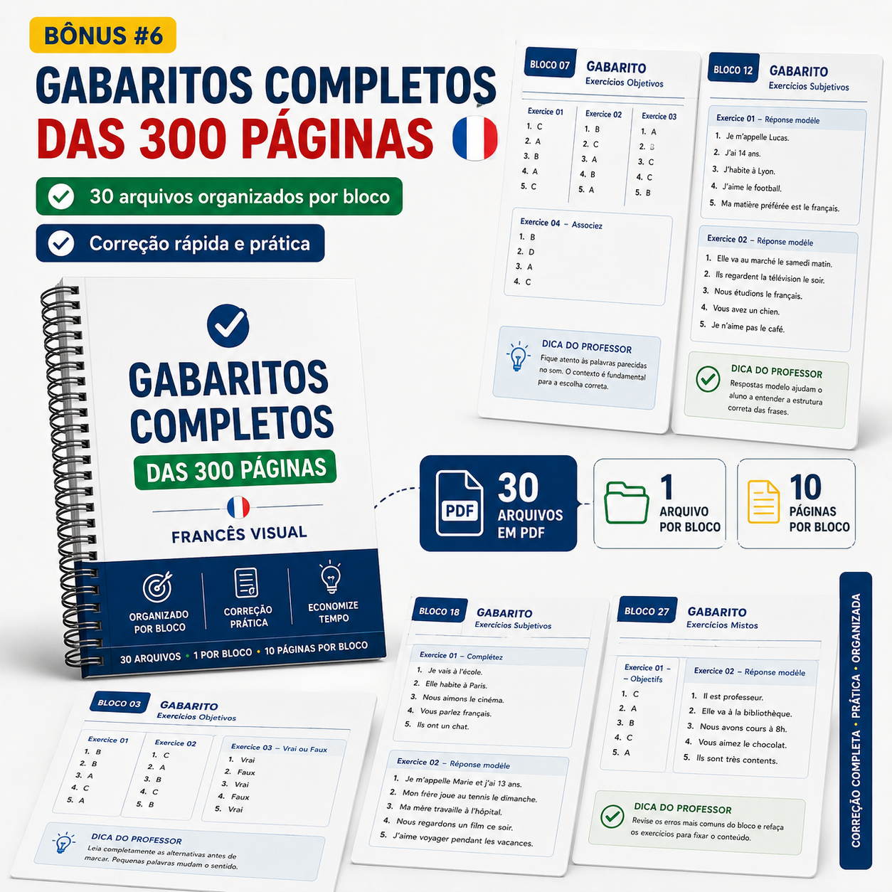 Bônus #6: GABARITOS COMPLETOS DAS 300 PÁGINAS